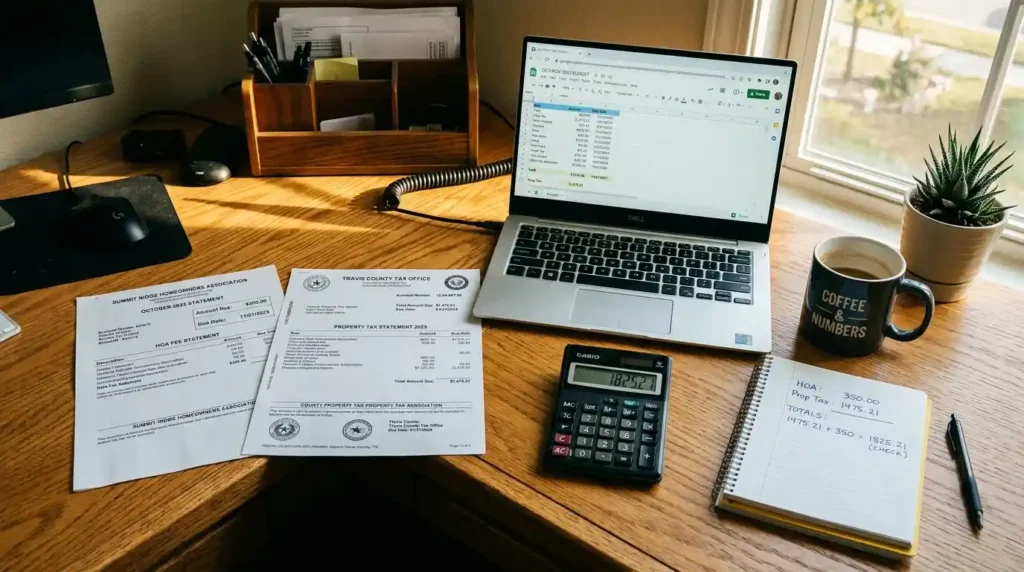 does hoa include property tax